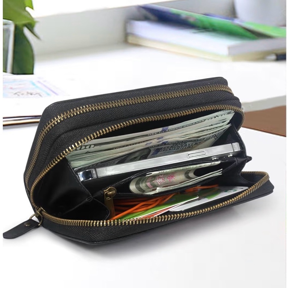 Harryshell Purse with Card Slots Holder Mirror Crossbody - Picture 2 of 12